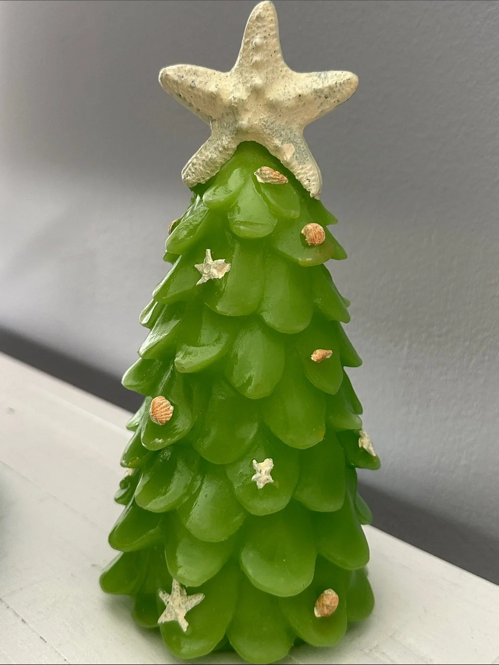 Beach Star Vivid Lime Green Christmas Tree Candle Unbranded